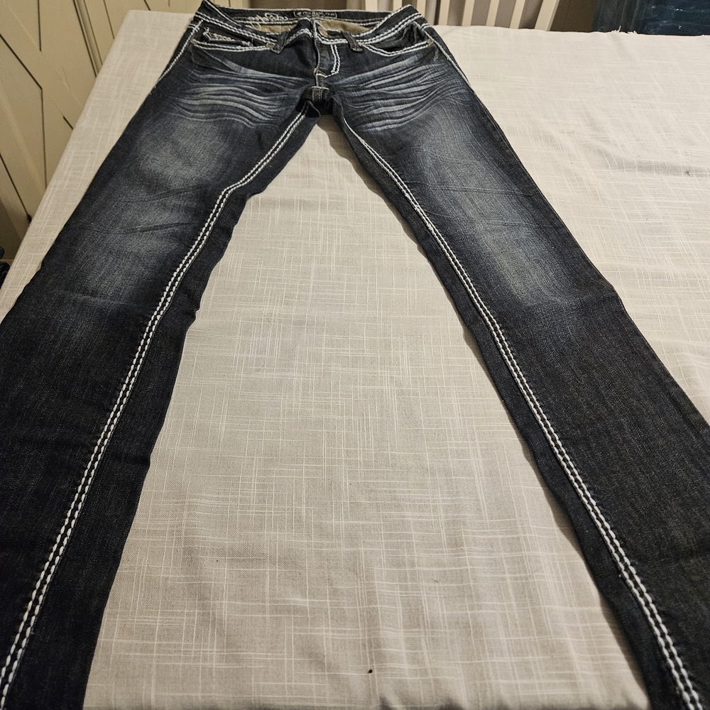 Pepe Jeans  Blue Straight Leg Stressed W 28 Inseam 33.5 Gentlly Used Great Shape